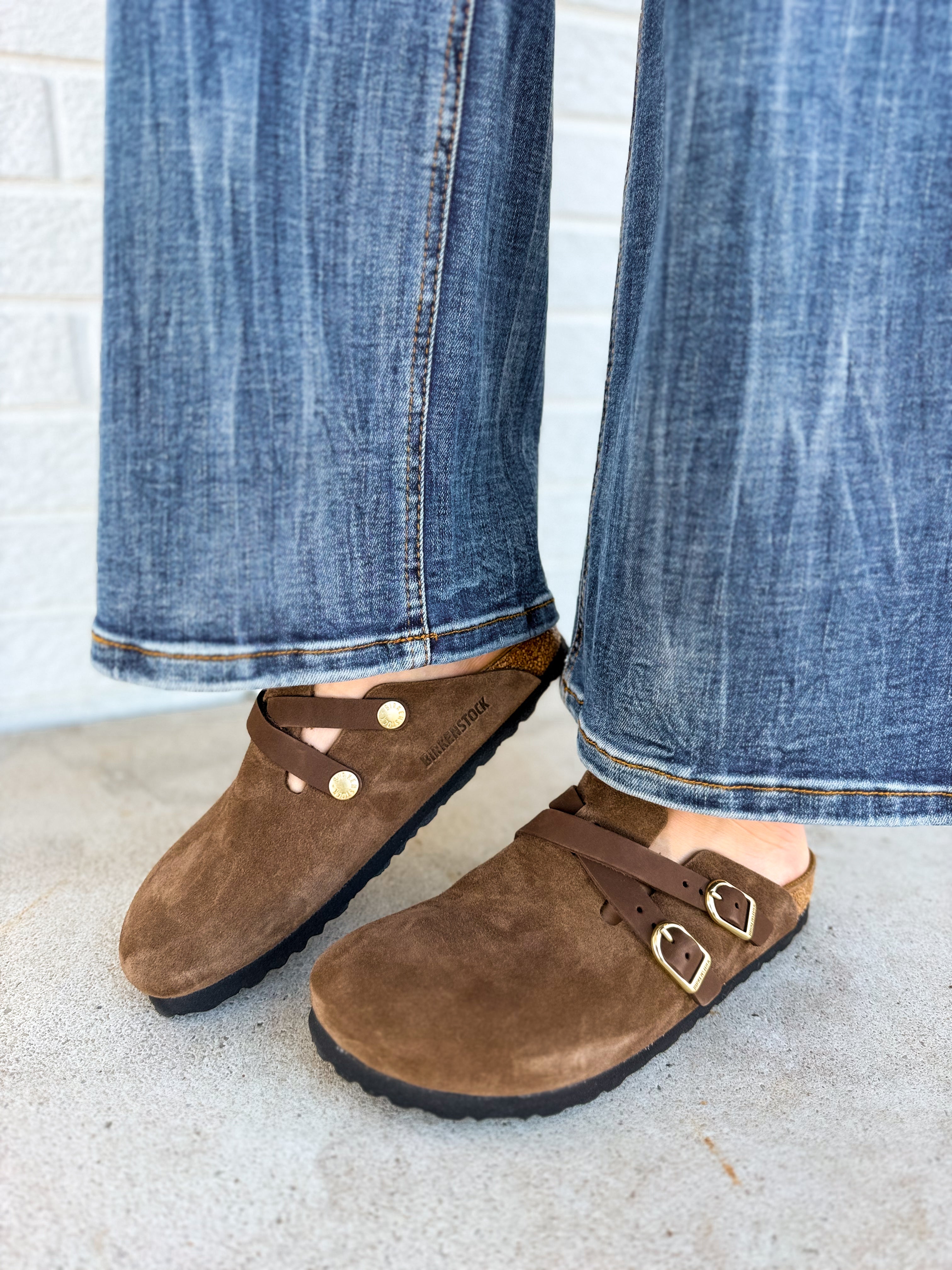 Birkenstock Blair Suede Leather Clog - Carafe - Lace and Grace Boutique