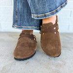 Birkenstock Blair Suede Leather Clog - Carafe - Lace and Grace Boutique