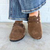 Birkenstock Blair Suede Leather Clog - Carafe - Lace and Grace Boutique
