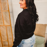 Fleece Half Zip Sweatshirt - Black