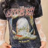 The Stone Was Rolled Away Graphic Tee - Black