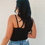 Scalloped Cami Top - Black - Lace and Grace Boutique