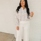 Simply Southern V Cross Waist Flare Pant - Pearl