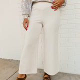 Simply Southern V Cross Waist Flare Pant - Pearl