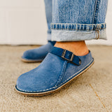 Birkenstock Lutry Premium Suede Clog - Elemental Blue