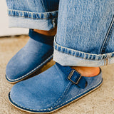 Birkenstock Lutry Premium Suede Clog - Elemental Blue