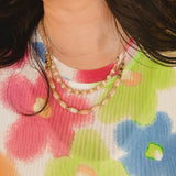Double Layer Nude Beaded Necklace - Lace and Grace Boutique