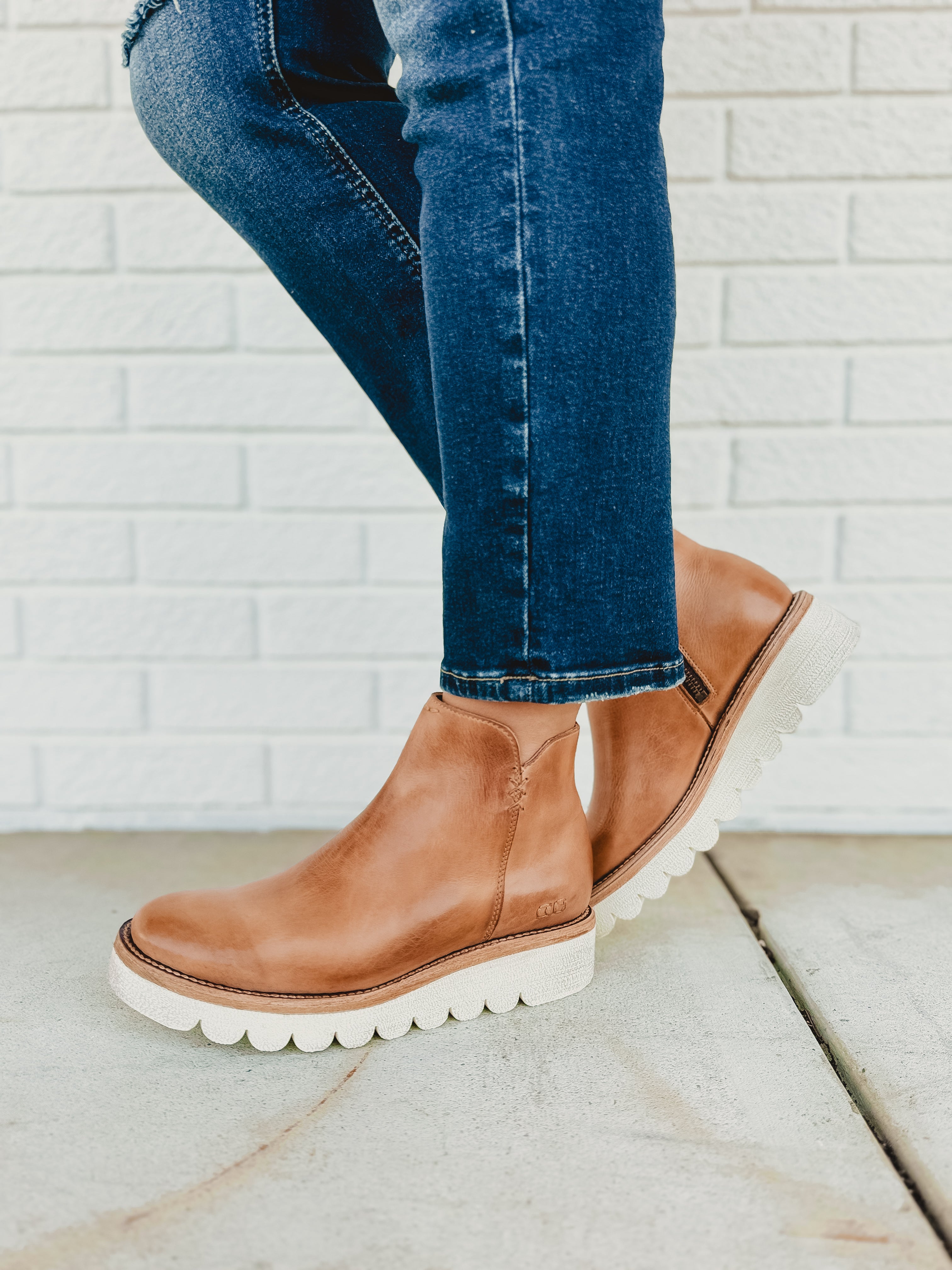 BedStu Lydyi Wedge Boot - Tan Rustic - Lace and Grace Boutique