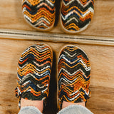 Capri Suede Yarn Clog - Orange Multi