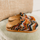 Capri Suede Yarn Clog - Orange Multi