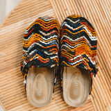 Capri Suede Yarn Clog - Orange Multi