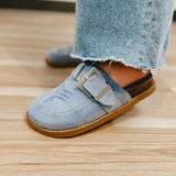 Josephine Suede Studded Clog - Blue