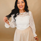 Elegant Lace Blouse - Off White