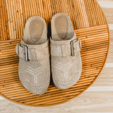Josephine Suede Studded Clog - Beige