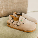 Estelle Suede Slingback Clog - Grey