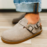 Estelle Suede Slingback Clog - Grey