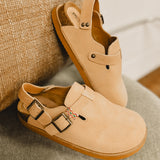 Estelle Suede Slingback Clog - Beige