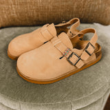 Estelle Suede Slingback Clog - Beige