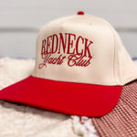 Redneck Yacht Club Embroidered Cap - Tan/Red - Lace and Grace Boutique