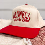 Redneck Yacht Club Embroidered Cap - Tan/Red - Lace and Grace Boutique