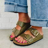 Birkenstock Arizona Big Buckle Sandal - Olive - Lace and Grace Boutique