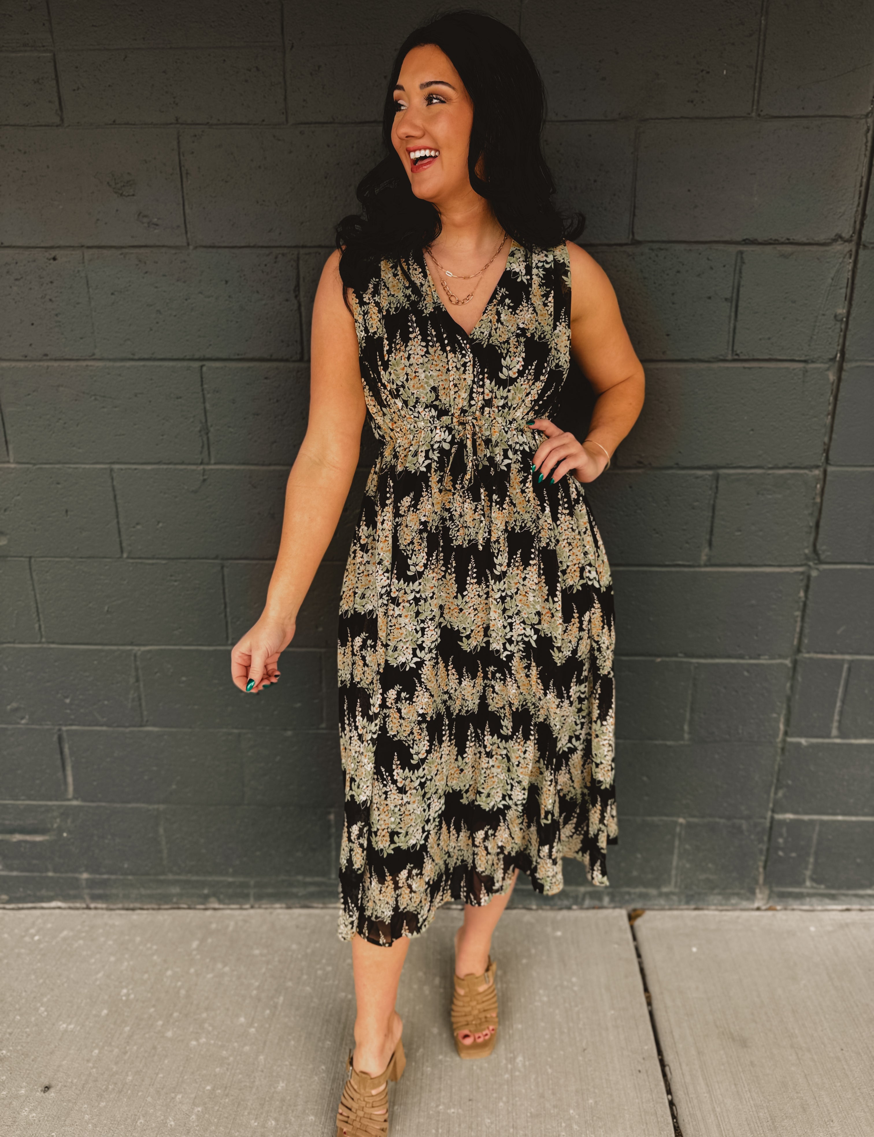 Floral Black And Yellow Clothes Black Dress Adorned With Yellow Flowers* Rolling Peach Boutique Floral Black And Yellow Clothes Black Dress Adorned With Yellow Flowers* Rolling Peach Boutique
