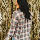Plaid Button Up Flannel - Grey Multi