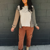 High Rise Cropped Straight Cargo Pants - Espresso