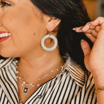 Pearl Hoop Earrings - Lace and Grace Boutique