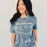 Simply Southern Hello, Howdy, Aloha Tee - Washed Charcoal