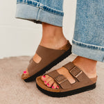 Birkenstock Arizona Papillio Flex Platform Sandal - Mocha - Lace and Grace Boutique