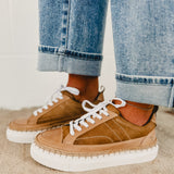 Roan by Bedstu Void Leather-Suede Whipstitch Lace Up Sneakers - Oats Tan MHD TML - Lace and Grace Boutique