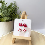 Reds Hat & Baseball Stud Earrings, Set of 2 - Lace and Grace Boutique