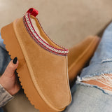 Tessa Platform Slippers - Camel