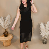 Finding Out Midi Dress - Black - Lace and Grace Boutique
