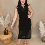 Finding Out Midi Dress - Black - Lace and Grace Boutique