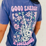 Simply Southern Good Energy Tee - Navy - Lace and Grace Boutique