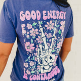 Simply Southern Good Energy Tee - Navy - Lace and Grace Boutique