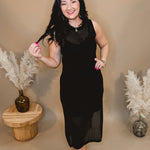 Finding Out Midi Dress - Black - Lace and Grace Boutique