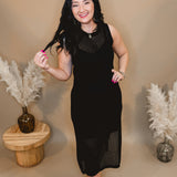 Finding Out Midi Dress - Black - Lace and Grace Boutique
