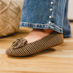 Sugar Rush Flats by Corkys - Black Tan Houndstooth - Lace and Grace Boutique