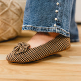 Sugar Rush Flats by Corkys - Black Tan Houndstooth - Lace and Grace Boutique