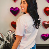 Simply Southern Patchwork Heart Tee - Pink