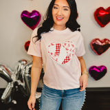 Simply Southern Patchwork Heart Tee - Pink