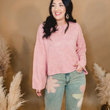 Love Is In The Air Cozy Sweater - Pink