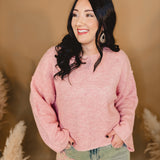 Love Is In The Air Cozy Sweater - Pink