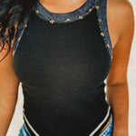 POL Textured Knit Tank - Black - Lace and Grace Boutique