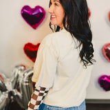 Queen Of Hearts Oversized Tee - Mineral Oatmeal