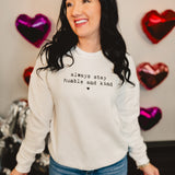 Always Stay Humble & Kind Mineral Wash Sweatshirt - White