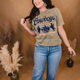 Cowboy Wild West Mineral Graphic Tee - Sage